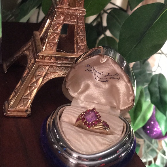 10k Gold Ruby & Amethyst fancy ring beautiful! - Picture 5 of 12